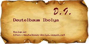 Deutelbaum Ibolya névjegykártya